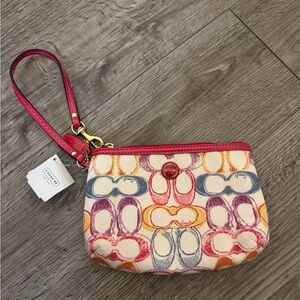 Coach Colorful Print Wristlet